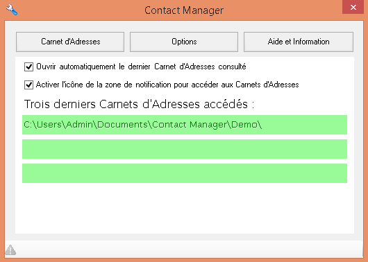 Options Contact Manager